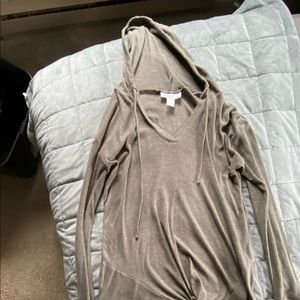 Olive Green Motherhood Maternity Lightweight Hoodie Size Medium